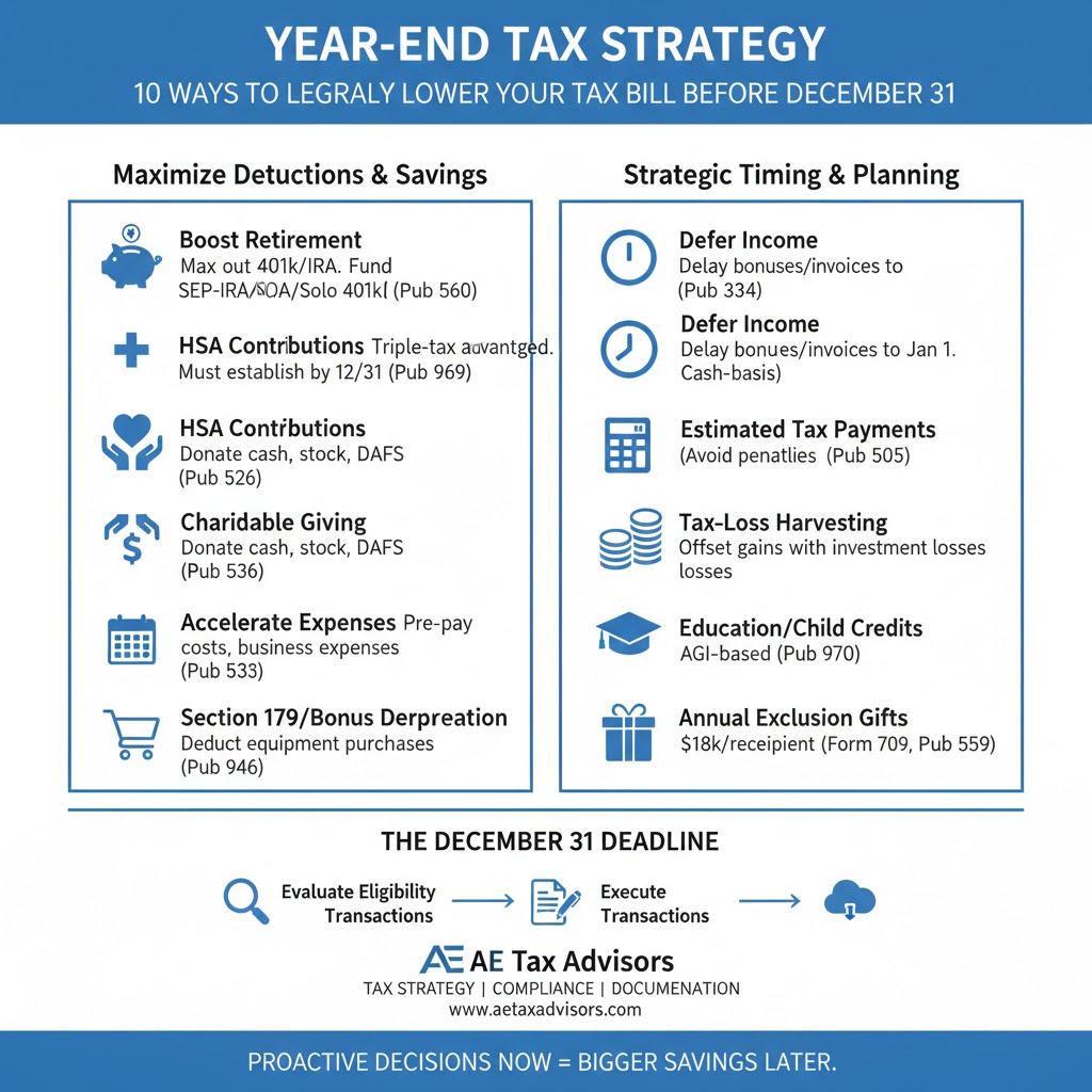 How to Legally Lower Your Tax Bill Before December 31