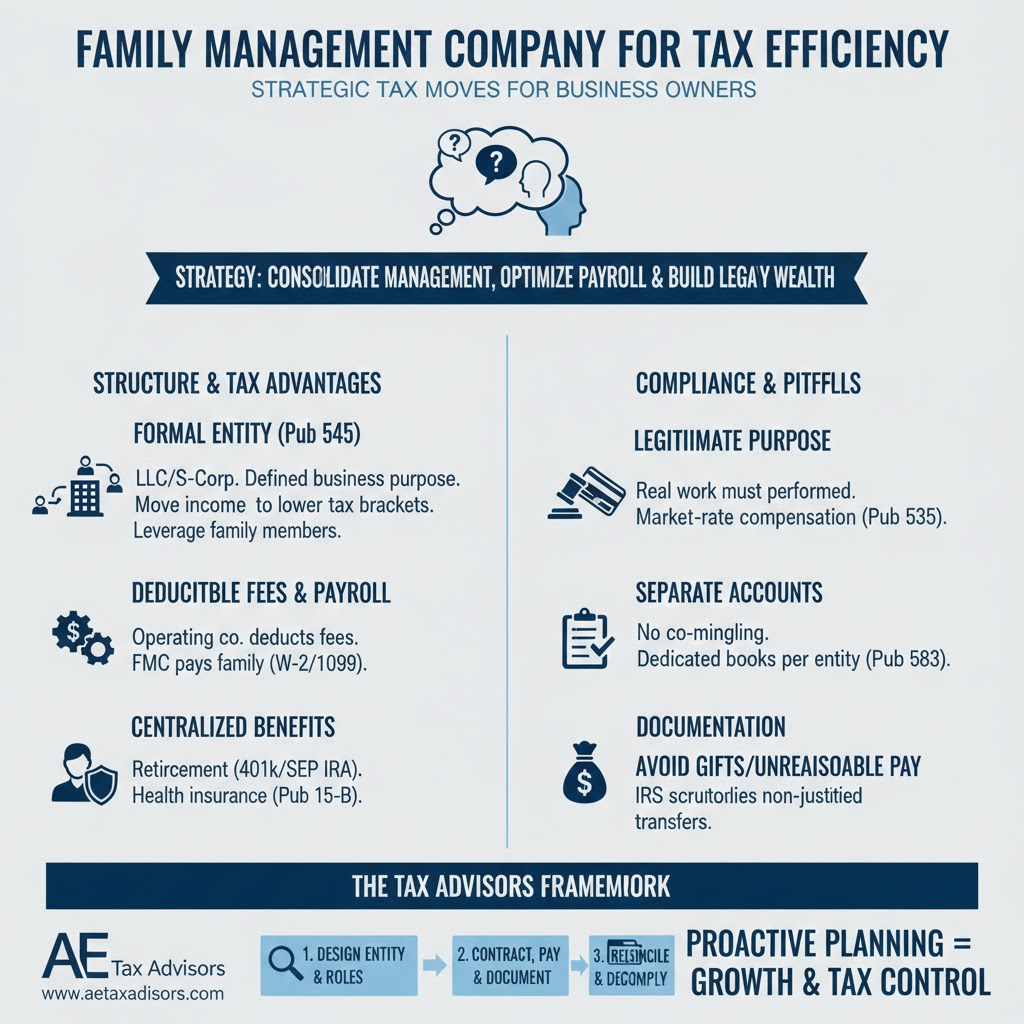 How to Use a Family Management Company for Tax Efficiency