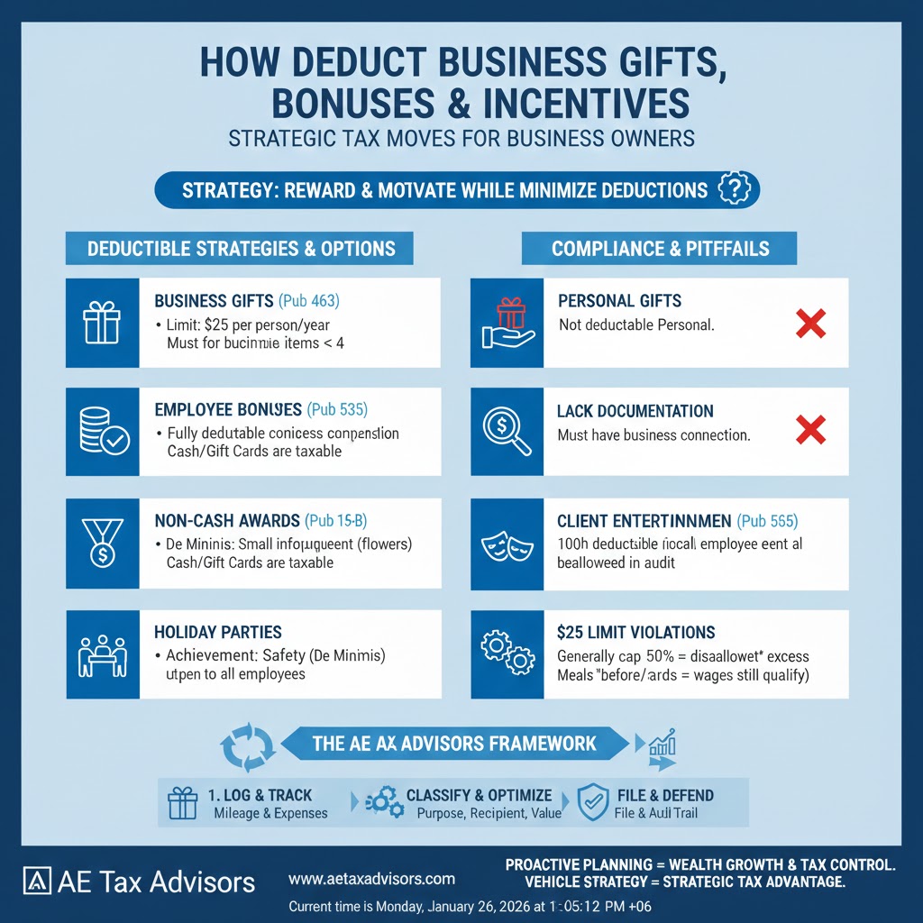 How to Deduct Business Gifts, Bonuses, and Incentives.