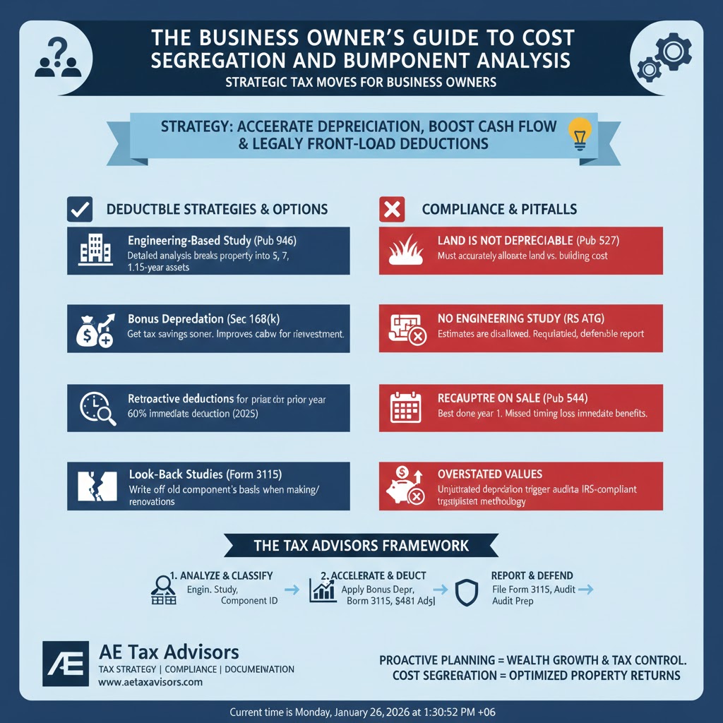 The Business Owner’s Guide to Cost Segregation Studies and Building Component Analysis.