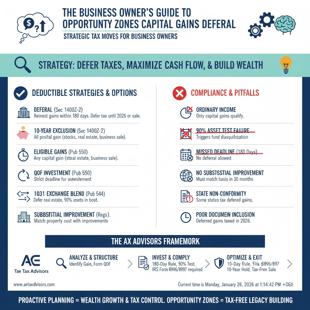 The Business Owner’s Guide to Opportunity Zones and Capital Gains Deferral.
