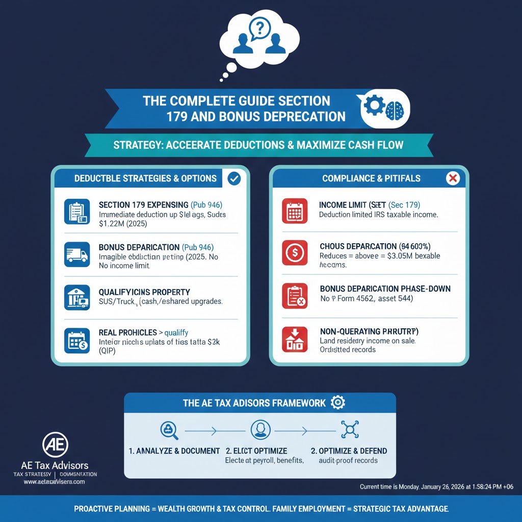 The Complete Guide to Section 179 and Bonus Depreciation.