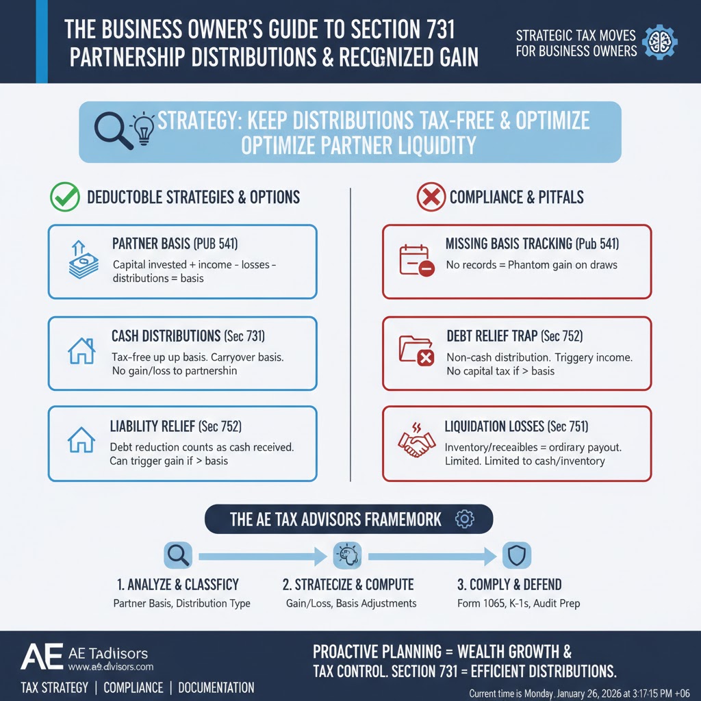 The Business Owner’s Guide to Section 731 Distributions and Recognized Gain.