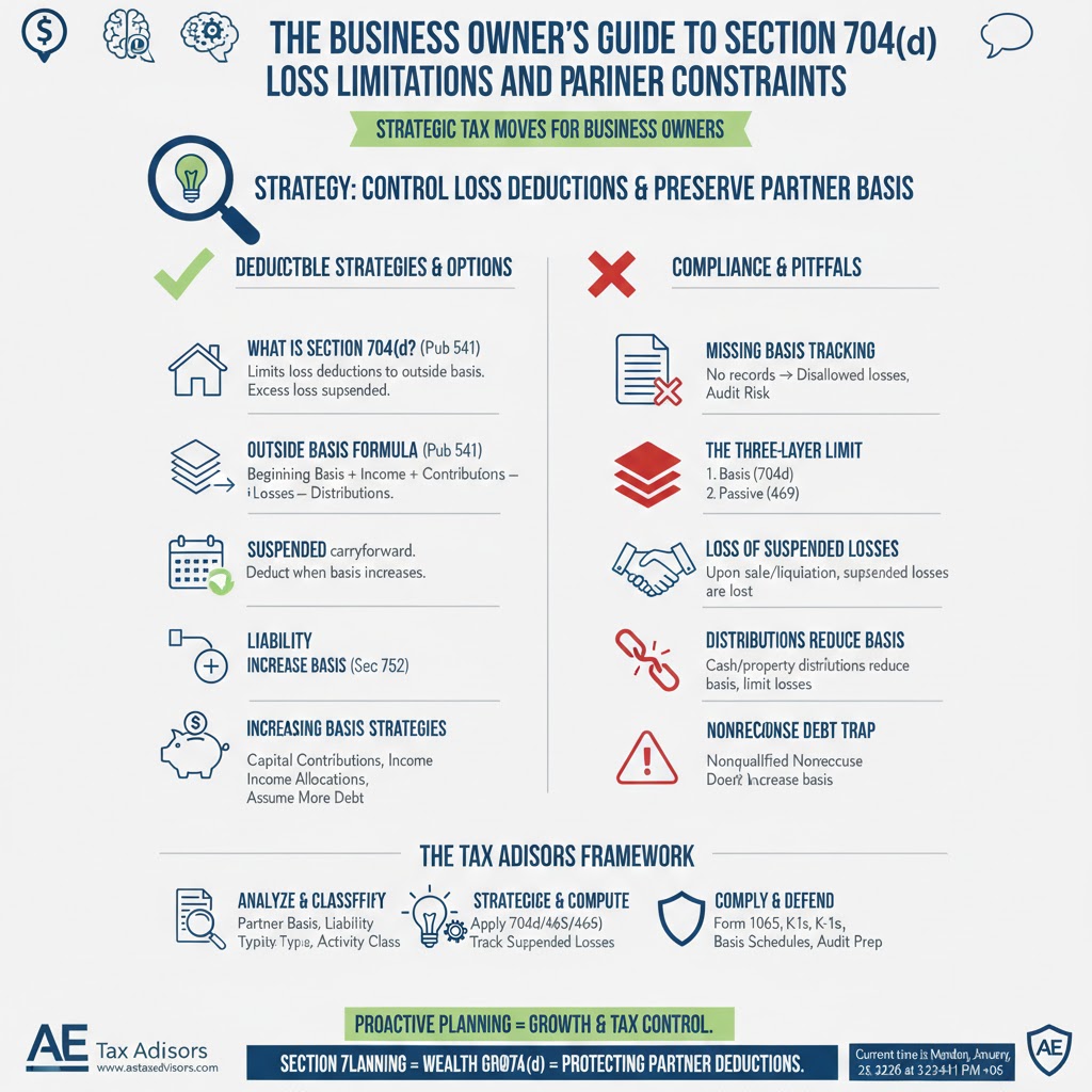 The Business Owner’s Guide to Section 704(d) Loss Limitations and Partner Basis Constraints.