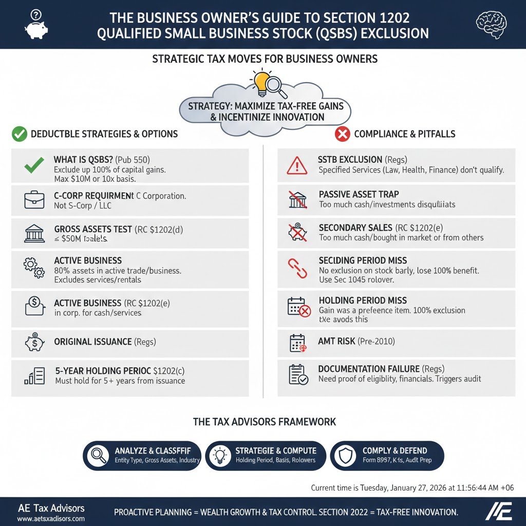 The Business Owner’s Guide to Section 1202 Qualified Small Business Stock (QSBS) Exclusion.