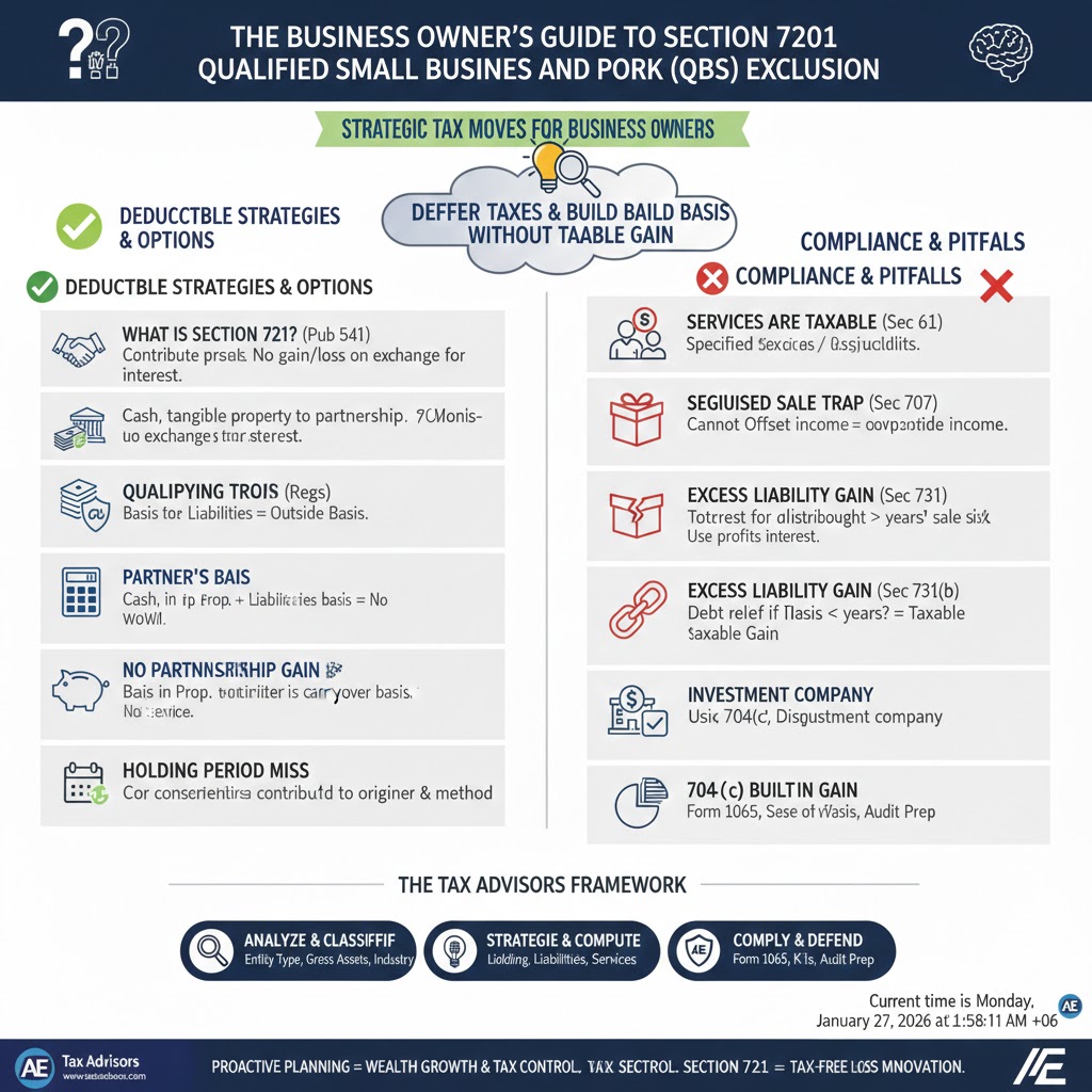 The Business Owner’s Guide to Section 721 Nonrecognition Rules and Partnership Contributions.