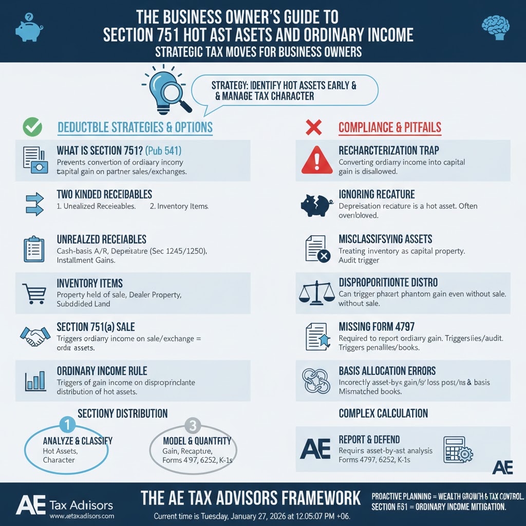 The Business Owner’s Guide to Section 751 Hot Assets and Ordinary Income Recharacterization.