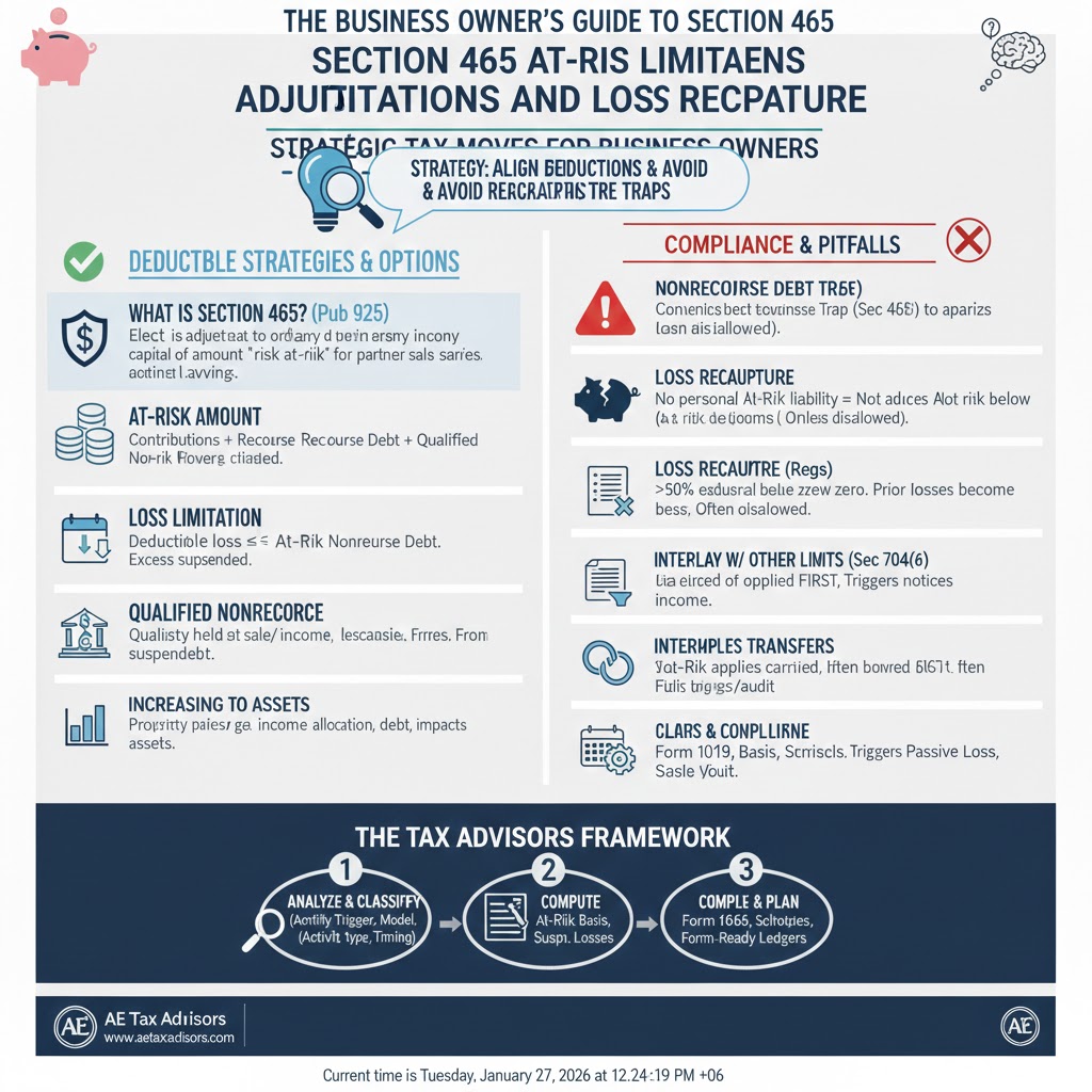 The Business Owner’s Guide to Section 465 At-Risk Limitations and Loss Recapture