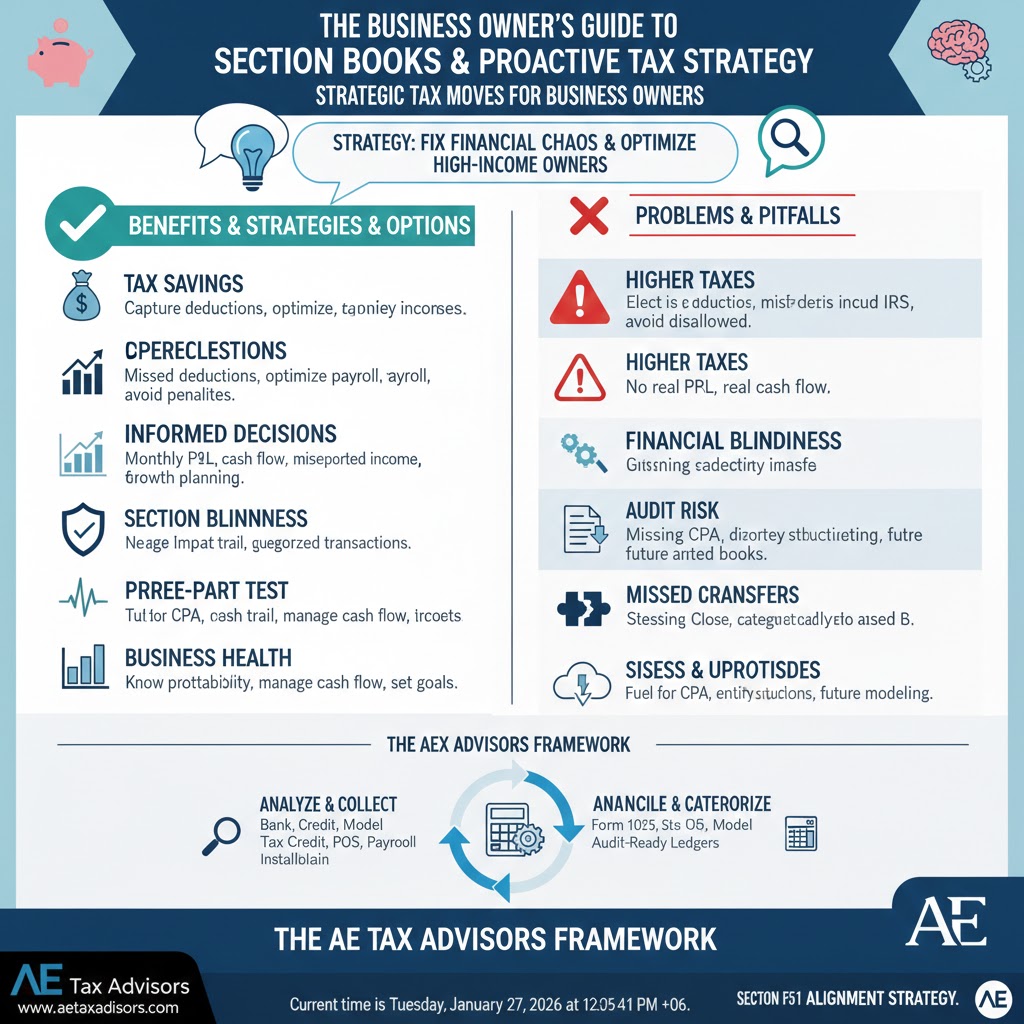 Why Clean Books Matter for High Income Business Owners and How AE Tax Advisors Fixes Financial Chaos
