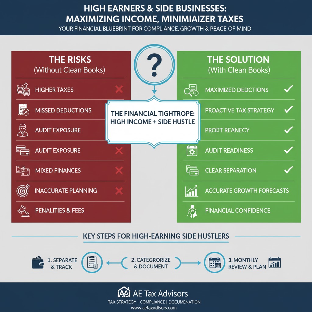 How To Keep Books as a High Earner With Side Business Income