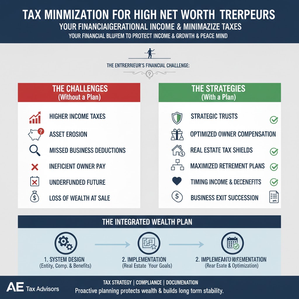 Tax Minimization Strategies for High Net Worth Entrepreneurs