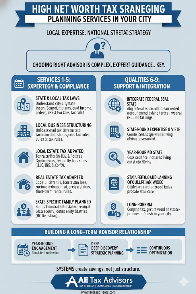 High Net Worth Tax Planning Services in Your City: What Affluent Clients Should Expect