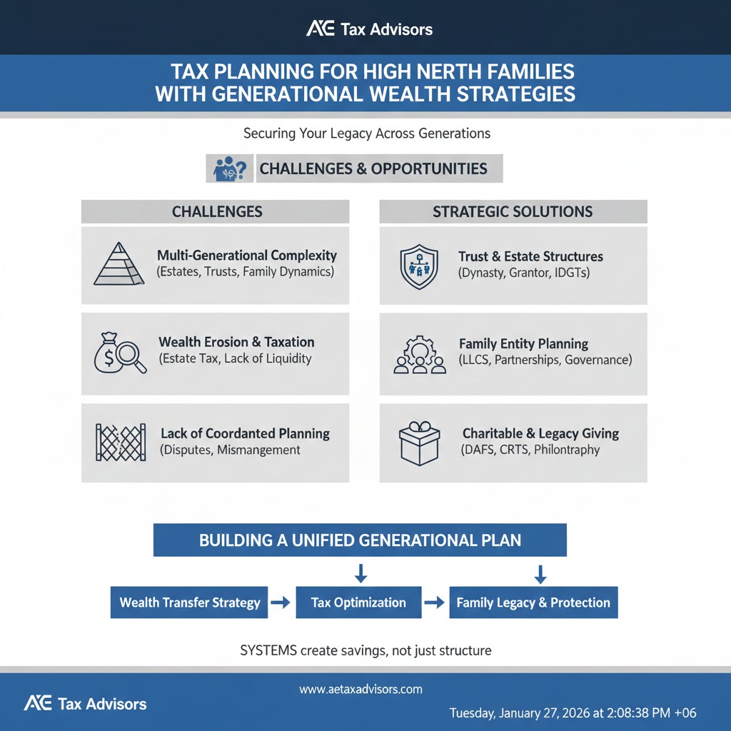 Tax Planning for High Net Worth Families With Generational Wealth Strategies