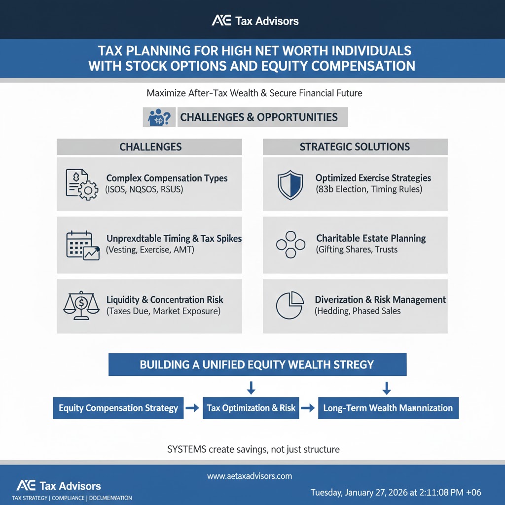 Tax Planning for High Net Worth Individuals With Stock Options and Equity Compensation