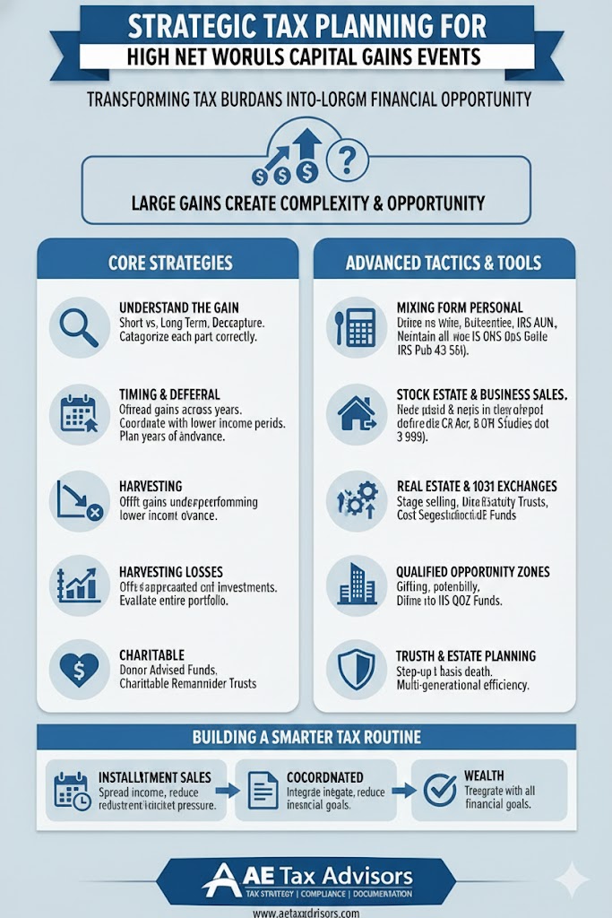 Tax Planning for High Net Worth Individuals Facing Large Capital Gains Events