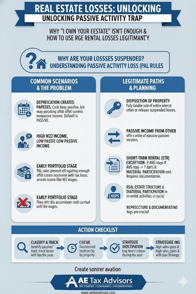 Passive Activity Loss Rules: Why “I Own Real Estate” Is Not Enough