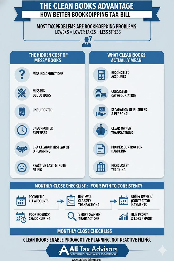 real estate bookkeeping - The Clean Books Advantage: How Better Bookkeeping Lowers Your Tax Bill