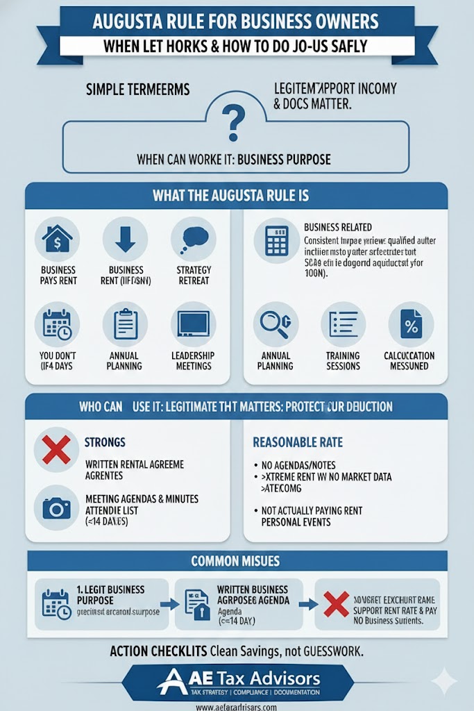 Augusta Rule for Business Owners: When It Works and How To Do It Safely