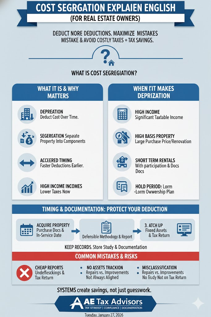 Cost Segregation Explained in Plain English (For Real Estate Owners)