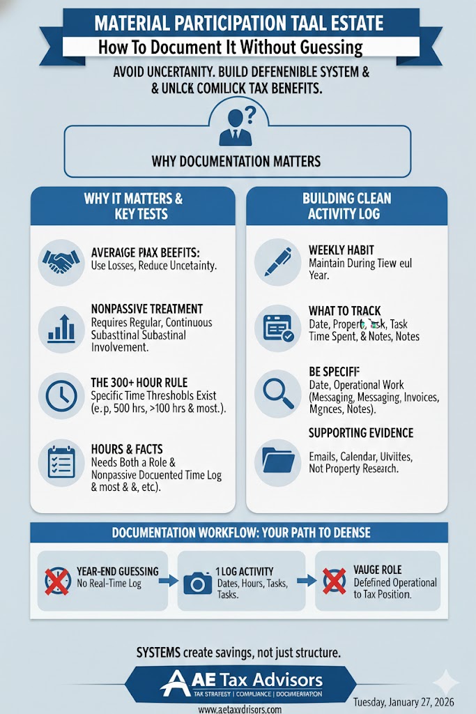 Material Participation for Real Estate: How To Document It Without Guessing