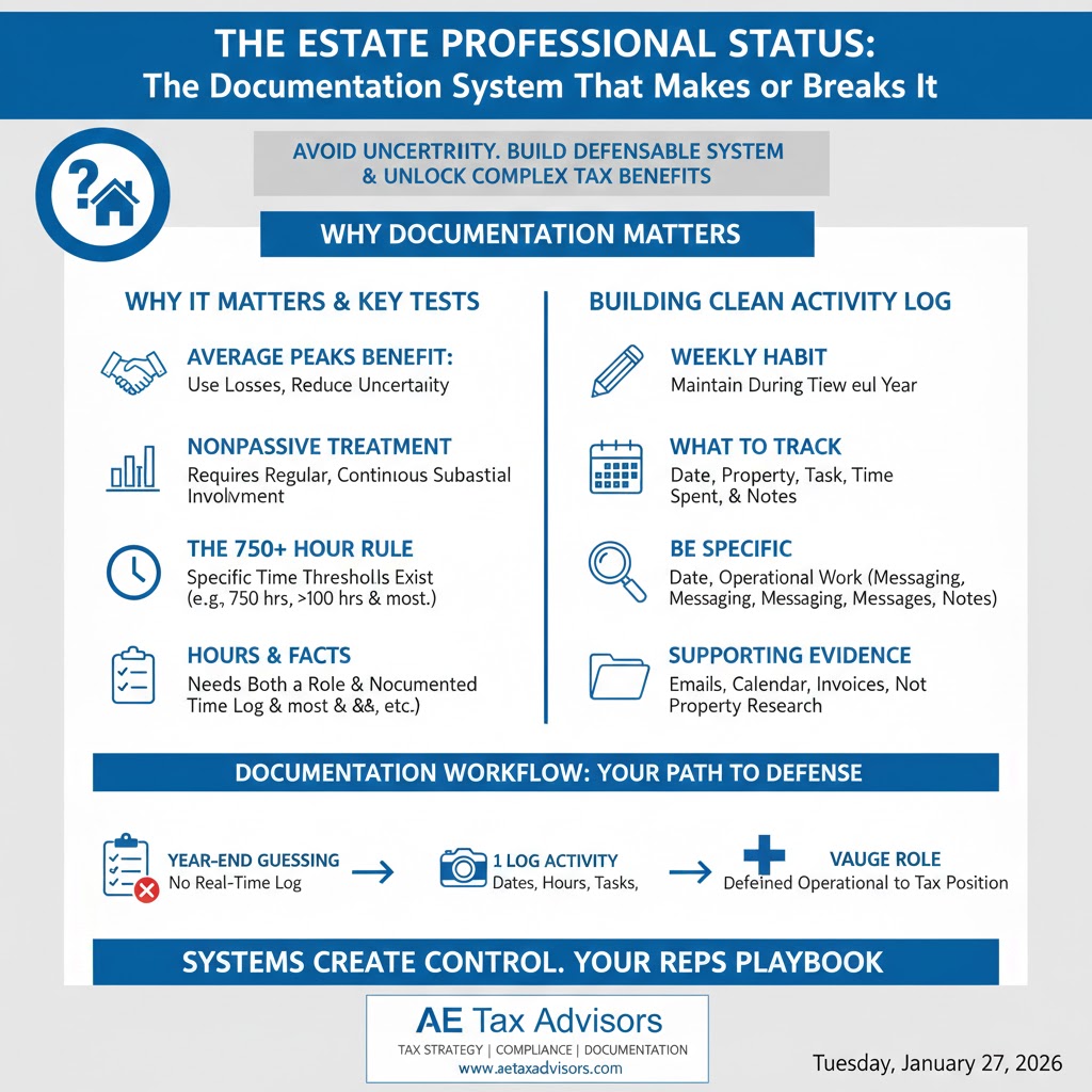 Real Estate Professional Status: The Documentation System That Makes or Breaks It