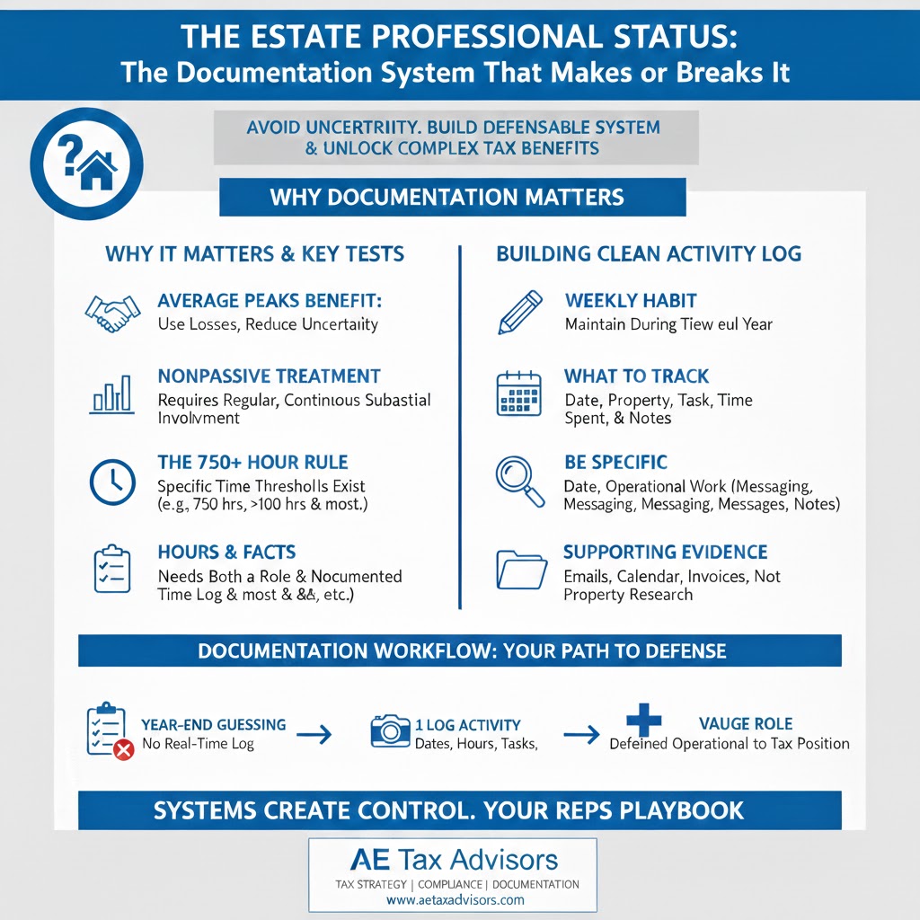 Real Estate Professional Status: The Documentation System That Makes or Breaks It