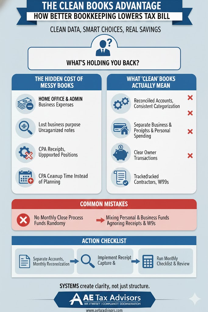 real estate bookkeeping - The Clean Books Advantage: How Better Bookkeeping Lowers Your Tax Bill